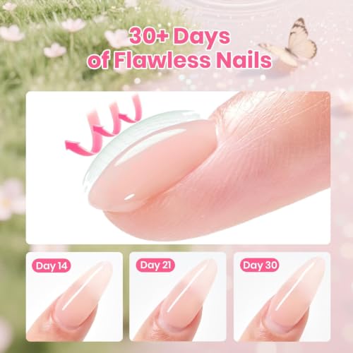 Glow Meadow Beetles Builder Gel Nail Kit - 6 Colors for DIY Nails - Variation A