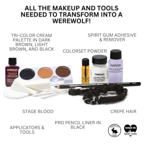 Mehron Makeup Professional Werewolf Character Kit - Stage & Cosplay