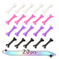 Bone Hair Clips 20 Pack - Skeleton Hairpins for Goth Halloween Accessories