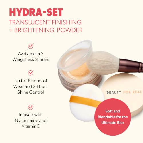 Hydra-Set Translucent Finishing & Brightening Powder - Translucent 1 - Weightless, 16-Hour Wear & Shine Control