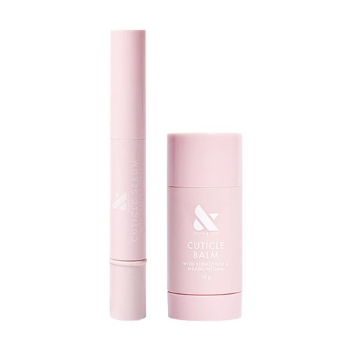 Olive & June Cuticle Hydration Set - Mini Serum & Nourishing Balm | Vegan, Fragrance-Free Nail Care Duo