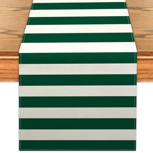 Wizard Table Runner 13x72 Inch Green White Magic School Home Party Decor - Variation of Green-White