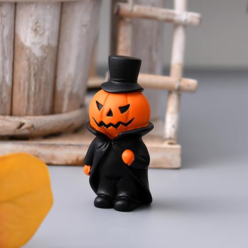 Halloween Miniature Figurines Set - Resin Pumpkin Ghost Witch Decorations - Variation: Pumpkin / Standard