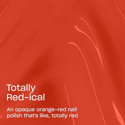 OPI Nail Lacquer - Totally Red-ical Opaque Bright Warm Red Orange - Classic Nail Polish