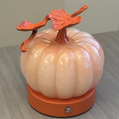 Cordless Pumpkin Night Light with Touch Dimming - Kids Bedroom, Bedside, Fall Halloween Decor