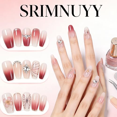 Halloween Press-On Nails Short Almond Fake Nails with Ghost Pumpkin Glitter Bat Spider Web Designs - 24Pcs