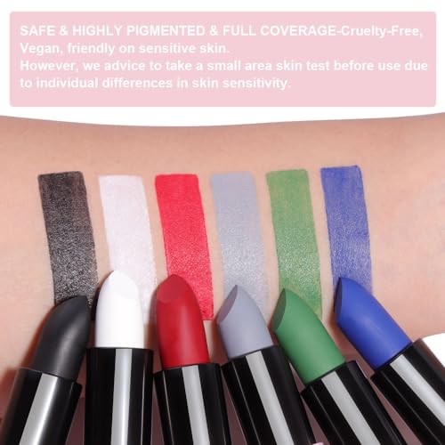 Blue Matte Lipstick & Face Body Paint Stick - Halloween & Cosplay, Variation 06 Blue
