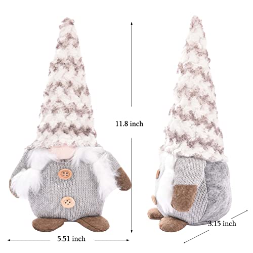 Faceless Christmas Gnome Decorations Ww-6, 2 Pack Handmade Plush Santa Gnomes for Holiday Decor