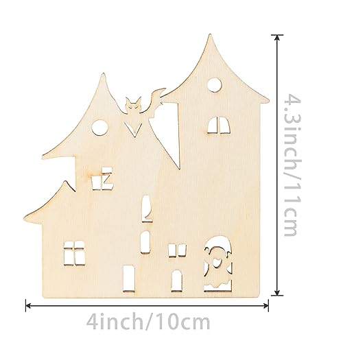 Halloween Wooden Shape Slices - Unfinished Rustic Decor for DIY Party Crafts 20pcs