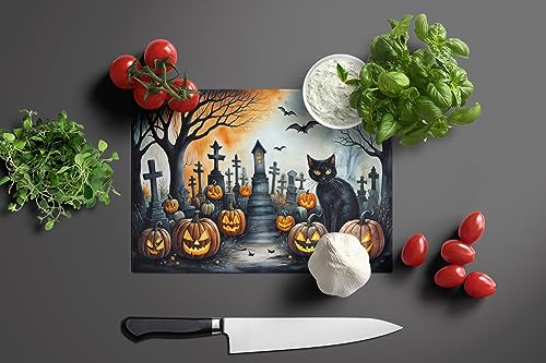 Halloween Black Cat Glass Cutting Board Large Decorative Kitchen Chopping & Serving Board - Variation of THIS listing