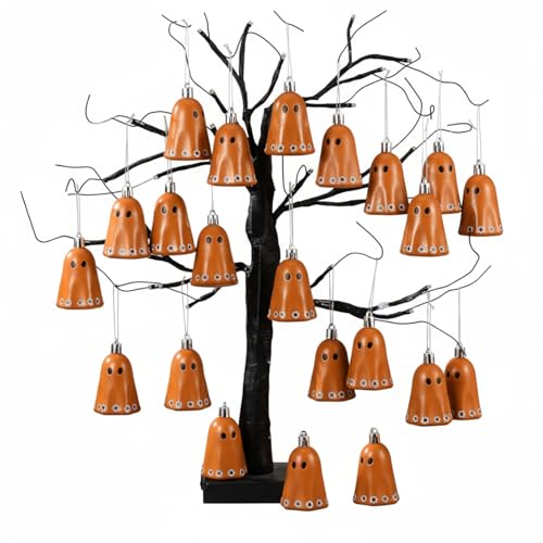 24 Pcs Day of The Dead Mexican Hanging Ghost Ornaments for Tree - Festival Decor