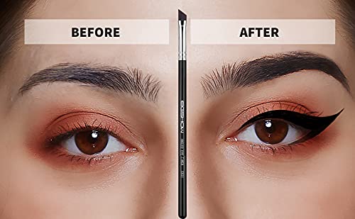 Skiennix Eyeliner Brush - PRO Precision Gel Eye Liner Brush with Ultra Thin Angled Tip - 2-Piece Set