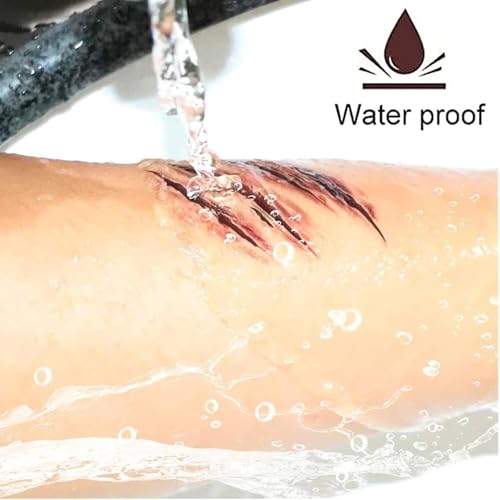 Halloween Wound Simulation Tattoo Stickers - 26 Waterproof Fake Injury Sheets