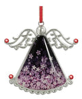 Angel Christmas Tree Ornament - Cherry Blossom Flower Glass Hanging Decoration