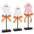 Halloween Ghost Table Decor Set - Indoor Farmhouse Seasonal Halloween Decoration - Variation: Ghost