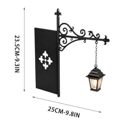 Library Lantern Decor Bookshelf Light - Mini Lantern with Witch Hat Design (Black-A)