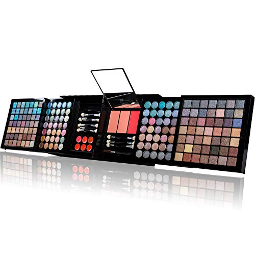 All In One Harmony Makeup Set with Eyeshadows, Lipstick & Brushes - Holiday Gift