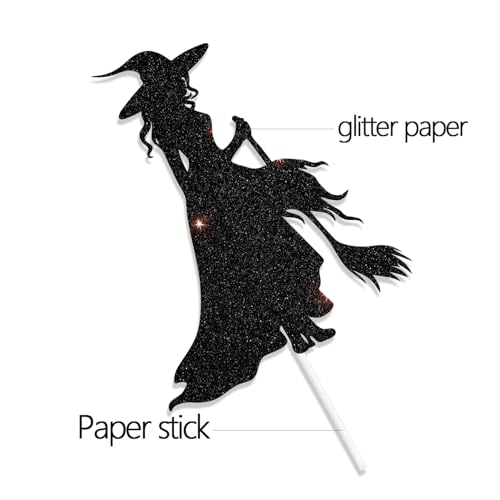 Witch Cake Topper Halloween Birthday Decorations for Girls Women