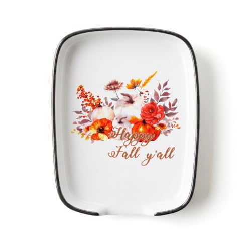 Fall Pumpkin Ceramic Spoon Rest 5.9 Inch for Stove Top - Autumn Kitchen Decor