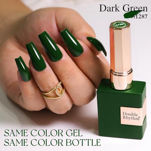 Dark Green Gel Nail Polish 15ML - Same Color & Bottle Soak Off Manicure