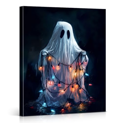 Ghost Wall Art Halloween Decor 8x10 Gothic Ghost Glowing Wall Hanging - Variation: Ghost-18