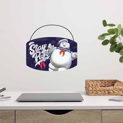 Ghostbusters Stay Puft Marshmallow Man Hanging Wood Wall Decor - Blue Variation