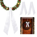 White Satin Wedding Sash Set - 2 Pieces Monogram Party Christmas Halloween Decor