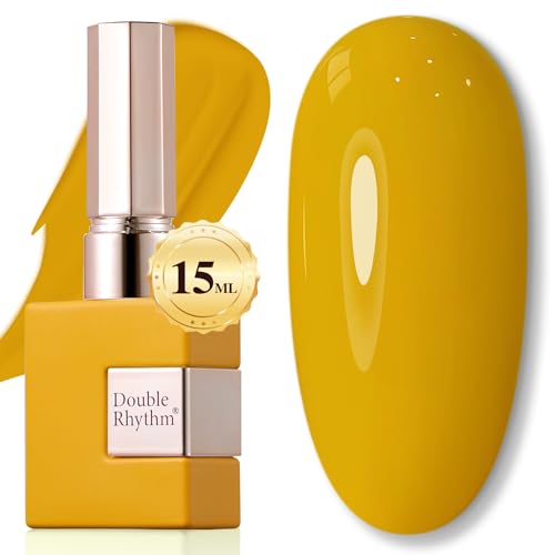 Double Rhythm 15ML Gel Polish - Earth Yellow, Same Color, Soak Off Nail Art