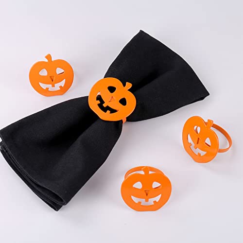 Halloween Pumpkin Napkin Rings Set of 12 - Fall & Harvest Table Decor