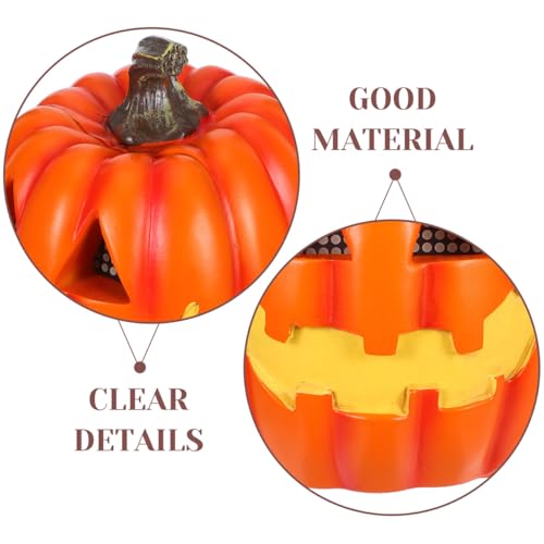 Lighted Halloween Jack-O'-Lantern Decor - 6.3 Inch Resin Tabletop Accent