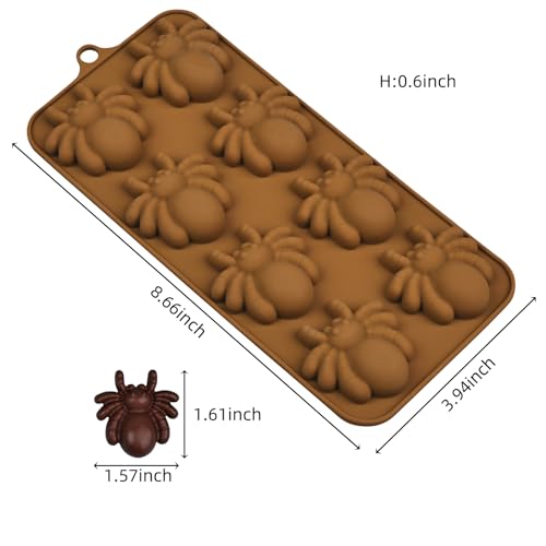 Halloween Spider Silicone Molds for Candy, Ice, Soap & Cupcake Decor - 2 Pack