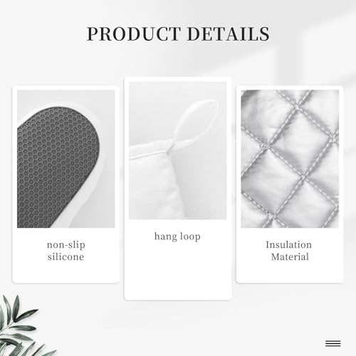 Kitchen Oven Mitts and Pot Holders Set - 4pcs Heat Resistant Silicone Non-Slip Cooking Gloves and Hot Pads - Variation 2