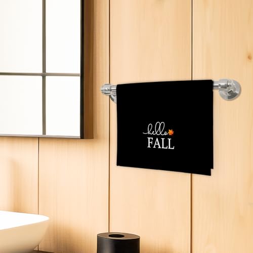 Hello Fall Kitchen Towels Set of 2 - Autumn Maple Leaves Decorative Hand Towels