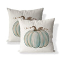Watercolor Pumpkin Fall Pillow Covers Set of 2 18x18 Inches - Autumn Decor