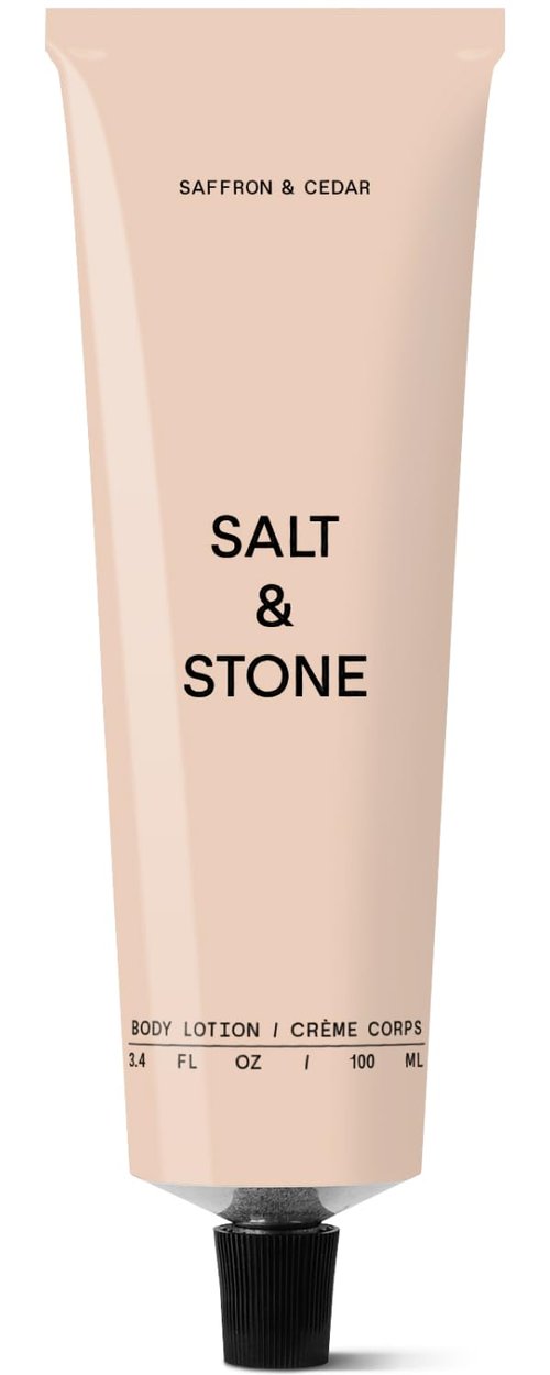 Salt & Stone Body Lotion for Women & Men | Saffron & Cedar | Hydrates, Nourishes & Softens Skin | Restores Dry Skin | Fast-Absorbing | Cruelty-Free & Vegan | 3.4 fl oz