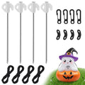 12 Pack Metal Inflatable Stakes for Halloween Decorations - 7.9 Inch