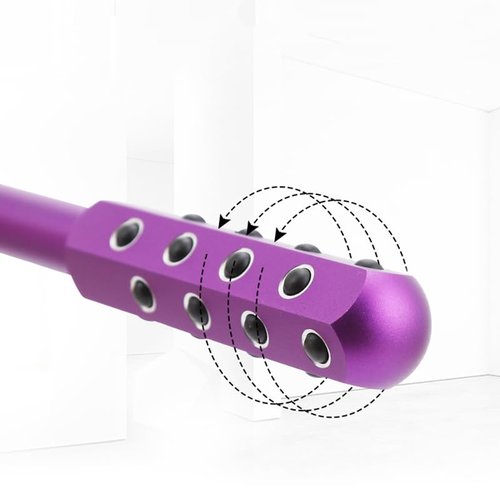 Betypura Facial Roller - Uplift Facial Massaging Beauty Roller, Face Massager Roller, Face Rollers for Women, Portable 7.6" Purple Beauty Roller for Face, Eye, Neck, Chin, Skin - 24-Stone