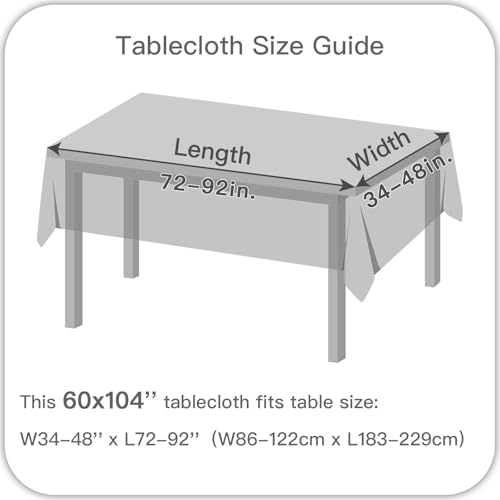 Maxmill Rectangular Water-Resistant Tablecloth 60x104 Inch Rust - Spillproof & Wrinkle-Free