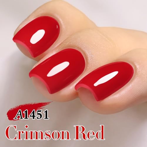 Red Coral Gel Nail Polish 15ML - Same Color, Soak Off, Long-Lasting Manicure