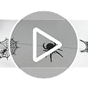 Halloween Spider Web Garland with Hanging Spiders - Indoor Outdoor Party Decorations