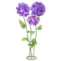Artificial Hydrangea Flowers 3pcs - Large Faux Flower Branch Decor, Purple