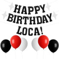 Vampire Themed Birthday Banner & Balloon Set - Happy Birthday Loca