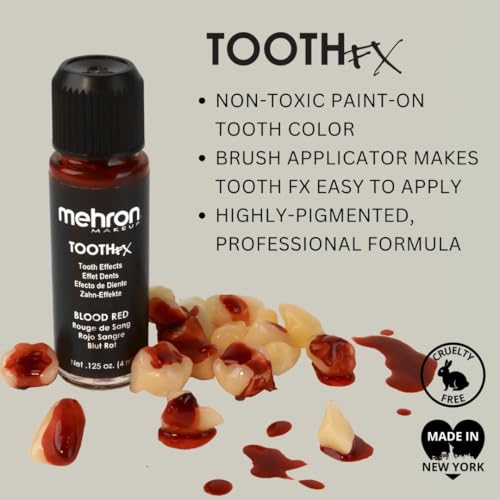 Mehron Makeup Tooth FX Blood Red - Special FX Tooth Paint for Halloween & Cosplay