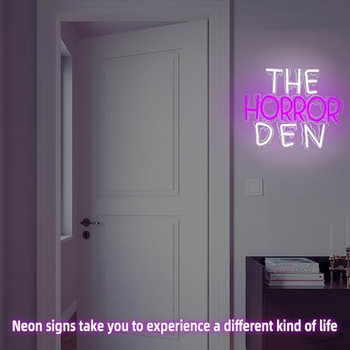 Horror Den Neon Sign Halloween Neon Lights for Bedroom Party & Game Room - Scary LED Wall Art - USB Powered - Spooky Wall Decor - Variation of THIS listing