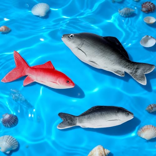 6PCS Fake Fish Artificial Seafood Decor for Kitchen & Halloween Party