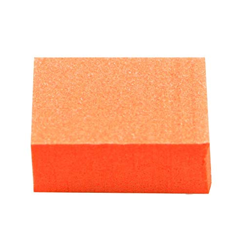 BNP Nail Buffers,80/100 Grit Double-Sided Mini Buffing Buffer Blocks for Manicure Pedicure Salon Nail Art Buffers Supplies Home DIY (1.5 inches L x 1 inches W x 0.5 inches H) 60 Count (Orange)