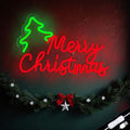 Red Neon Sign - Christmas Neon Wall Decor, LED Indoor Light, USB Powered