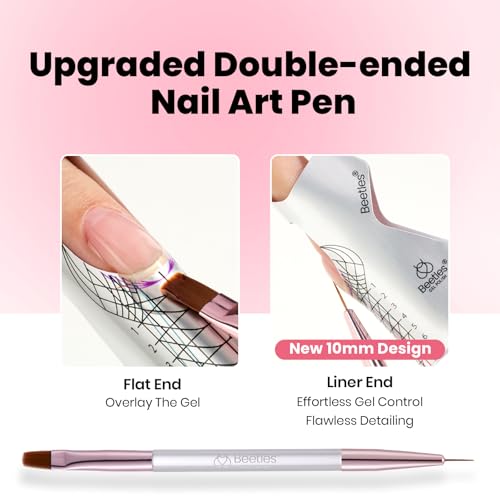 Beetles Hard Gel Kit-3 Colors 9 in 1 Nail Extension Sculpting Building Apex High Hardness for Salon Professionals Tech Use,Nude Pink Clear Builder Nail Gel with Base&Top Coat,UV&LED Lamp Cured Needed