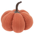 Large Fabric Pumpkin Decor - Terracotta Orange for Fall Halloween Thanksgiving - Tabletop Mantel Shelf Decoration