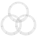3 Pack 16-Inch Metal Wreath Frames for Fall Christmas Halloween Decor - Dark Green